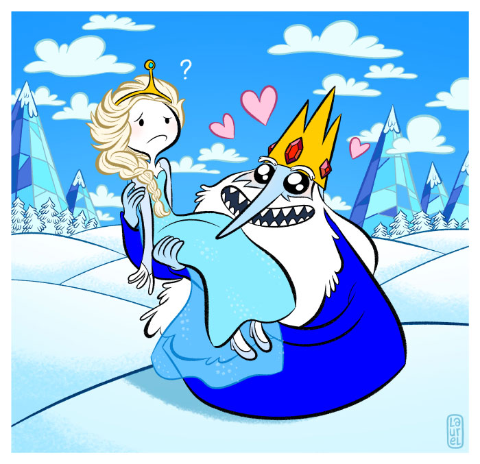 When Ice king (Adventure Time) meets Elsa, Princess of Arendelle (Frozen)
