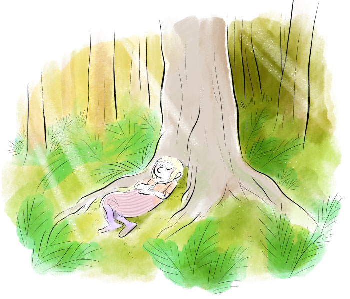 siesta in the forest.