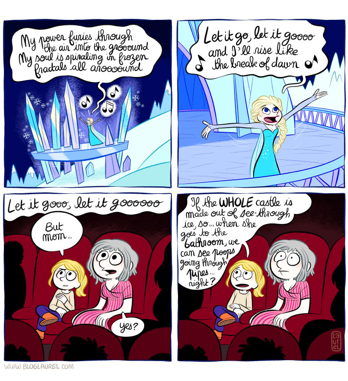 Let it poo is the new Let it go. #Frozen #Disney #Princess #Elsa