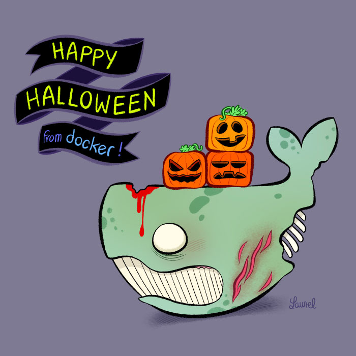 Happy Halloween from Docker ! bloglaurel whale zombie 